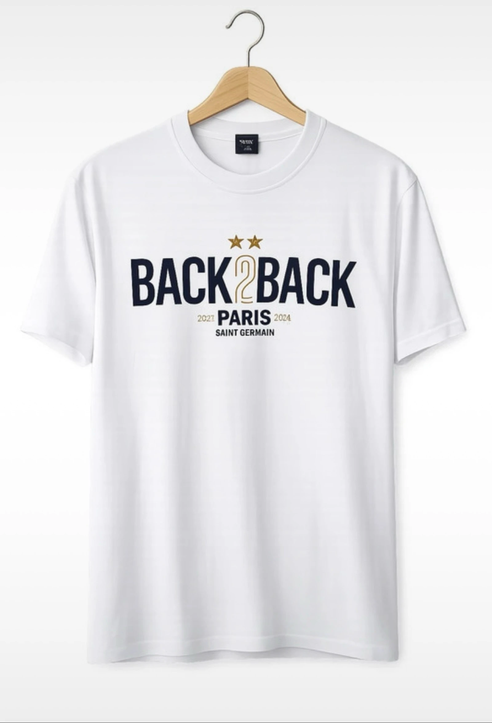 T-shirt blanc homme Back 2 Back Paris – Taille XL – Neuf